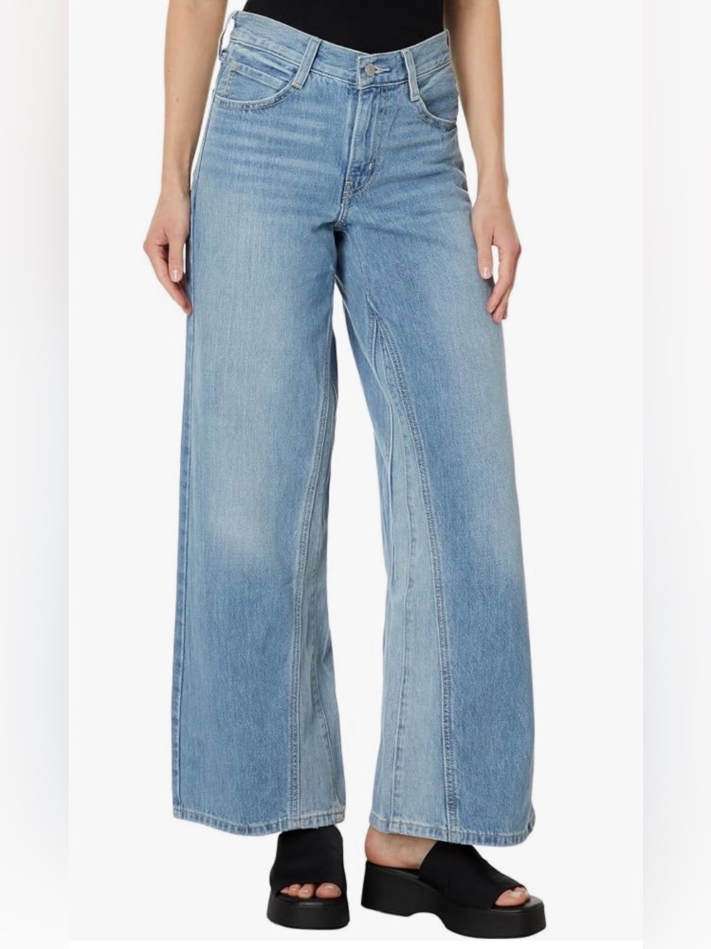 Levi’s ‘94 Baggy Wide Leg Jeans With Inner Leg Patchwork Seams Size 26 EUC